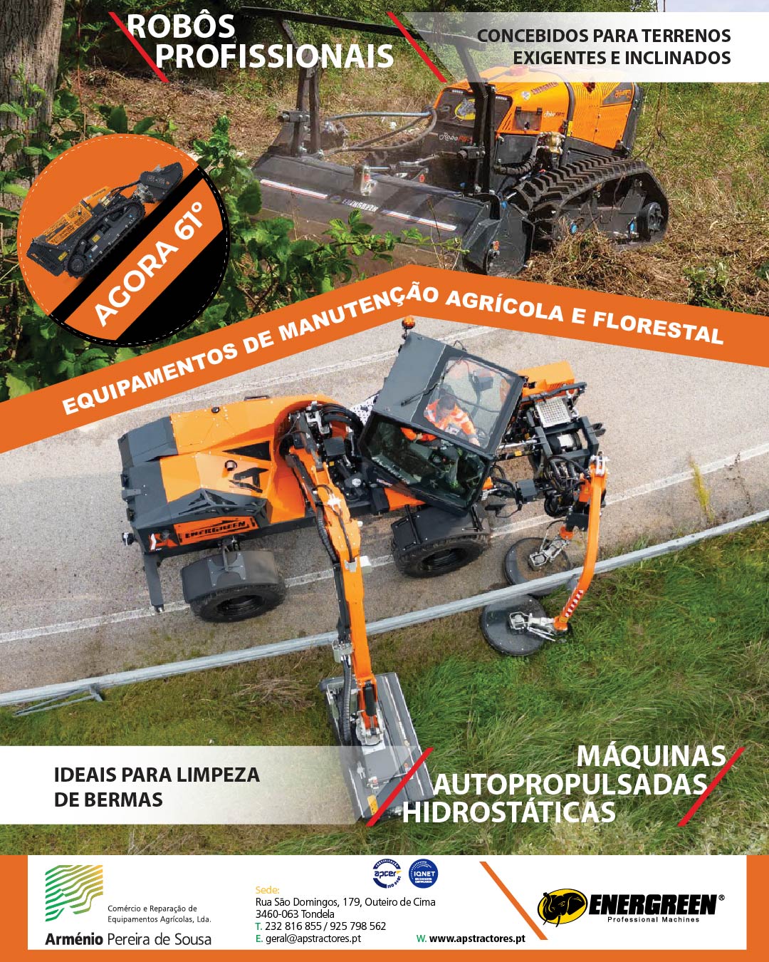Robots e limpa bermas Energreen - Arménio Pereira de Sousa