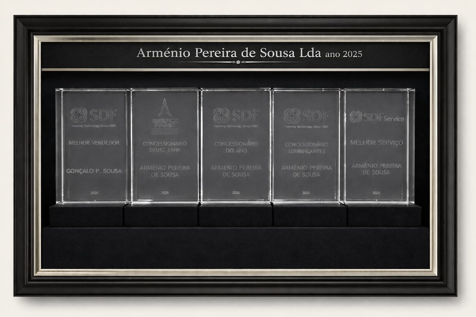 Prémios atribuídos à Arménio Pereira de Sousa pela SDF Portugal em 2025